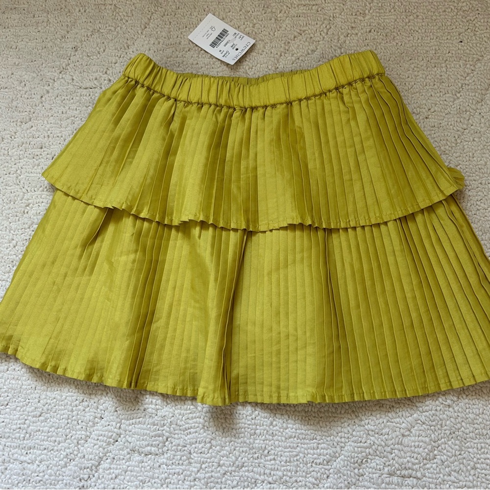 NWT- GIRLS J CREW PLEATED TIERED SKIRT